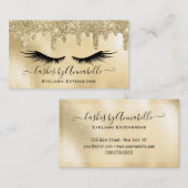 Carte De Visite Maquillage EyeLashes Parties scintillant étincelan (Devant / Derrière)