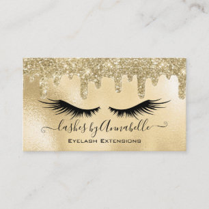 Carte De Visite Maquillage EyeLashes Parties scintillant Flush Gol