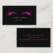 Carte De Visite Maquillage, Faux Lashes (Devant / Derrière)