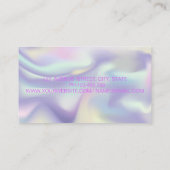 Carte De Visite Maquillage, Faux Lashes Holographique Moderne (Dos)