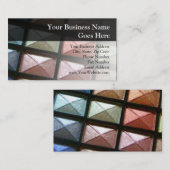 Carte De Visite Maquillage géométrique des ombres (Devant / Derrière)