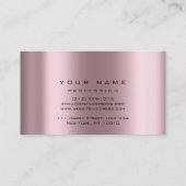 Carte De Visite Maquillage Gold Rose Parties scintillant rose (Dos)