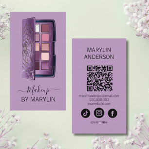 Carte De Visite Maquillage gothique Palette d'ombre QR Code scanne
