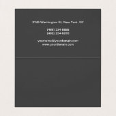 Carte De Visite Maquillage gris tendance Artiste Coiffeur professi (Intérieur déplié)