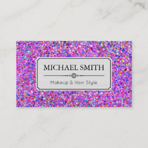Carte De Visite Maquillage Hair Style Parties scintillant Grit