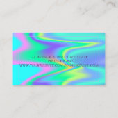 Carte De Visite Maquillage holographique moderne et élégant (Dos)