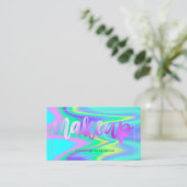 Carte De Visite Maquillage holographique moderne et élégant (Debout devant)