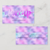 Carte De Visite Maquillage holographique moderne et élégant (Devant / Derrière)