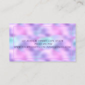 Carte De Visite Maquillage holographique moderne et élégant (Dos)