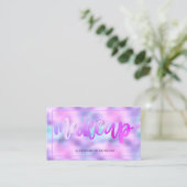 Carte De Visite Maquillage holographique moderne et élégant (Debout devant)