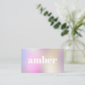 Carte De Visite Maquillage Holographique moderne simple (Debout devant)