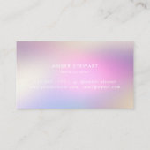 Carte De Visite Maquillage Holographique moderne simple (Dos)