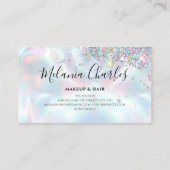 Carte De Visite Maquillage Iridescente Artiste Holographique Parti (Dos)