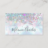 Carte De Visite Maquillage Iridescente Artiste Holographique Parti (Devant)