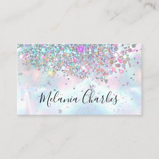 Carte De Visite Maquillage Iridescente Artiste Holographique Parti (Devant)