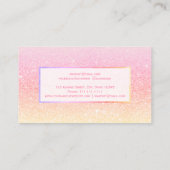 Carte De Visite Maquillage jaune rose moderne d'ombre de coucher (Dos)