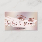 Carte De Visite Maquillage Lash Eyebrow Eyes Lashes Brows Rose Gol (Devant)