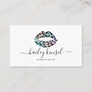 Carte De Visite Maquillage Leopard Lip