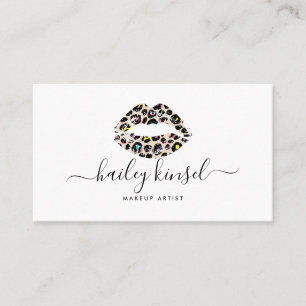 Carte De Visite Maquillage Leopard Lip