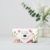 Carte De Visite Maquillage Lèvres Artiste Moderne Minimale Élégant (Debout devant)