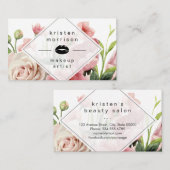 Carte De Visite Maquillage Lèvres Artiste Moderne Minimale Élégant (Devant / Derrière)