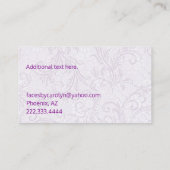 Carte De Visite Maquillage Lèvres Violettes (Dos)
