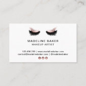 Carte De Visite Maquillage Long Lashes Parties scintillant Rose Go (Dos)