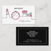 Carte De Visite Maquillage minimal moderne (Devant / Derrière)