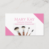 Carte De Visite Maquillage minimaliste rose (Devant)