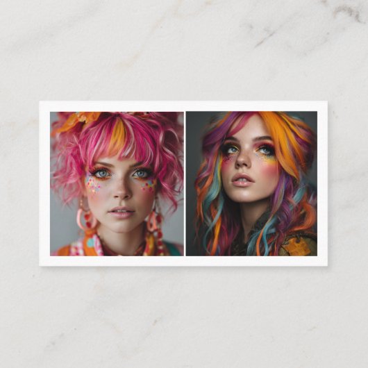 Carte De Visite Maquillage moderne 3 photo Social Media Logo qr co (Dos)