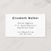 Carte De Visite Maquillage Moderne Artiste Noir Et Rose (Dos)