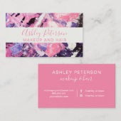 Carte De Visite Maquillage moderne de cheveux de traçages (Devant / Derrière)