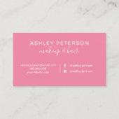 Carte De Visite Maquillage moderne de cheveux de traçages (Dos)