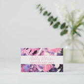 Carte De Visite Maquillage moderne de cheveux de traçages (Debout devant)