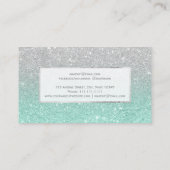 Carte De Visite Maquillage moderne d'ombre d'aqua de parties (Dos)