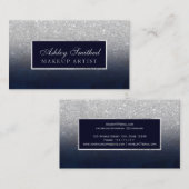 Carte De Visite Maquillage moderne d'ombre de bleu marine de (Devant / Derrière)