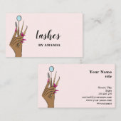Carte De Visite Maquillage moderne Eyebrow Eyes Lashes Girls (Devant / Derrière)