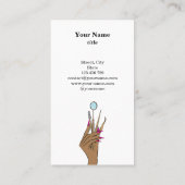 Carte De Visite Maquillage moderne Eyebrow Eyes Lashes Girls (Dos)