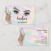 Carte De Visite Maquillage moderne Eyebrow Eyes Lashes Girls (Devant / Derrière)