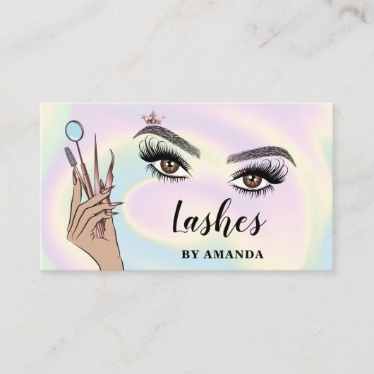 Carte De Visite Maquillage moderne Eyebrow Eyes Lashes Girls (Devant)