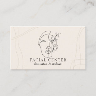 Carte De Visite Maquillage Moderne Femme Visage Coiffeur Visage Fa