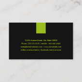 Carte De Visite Maquillage moderne vert menthe (Dos)