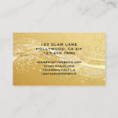 Carte De Visite Maquillage noir de charme de parties scintillantes (Dos)