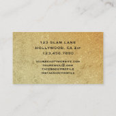 Carte De Visite Maquillage noir de charme d'or de prolongements de (Dos)