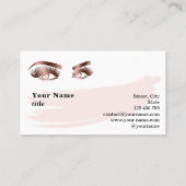 Carte De Visite Maquillage Oeil sourcils Lésions Rose Agitation (Dos)