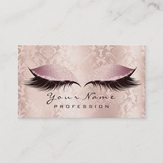 Carte De Visite Maquillage Oeil sourcils Parties scintillant Damas (Devant)