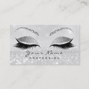 Carte De Visite Maquillage Oeil sourcils Parties scintillant Gris 
