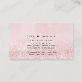 Carte De Visite Maquillage Or Rose Paillette Extensions de Cils (Dos)