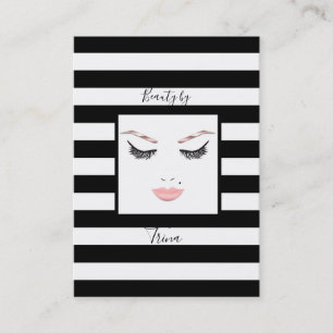 Carte De Visite Maquillage or rose visage sourcils lèvres glam bea