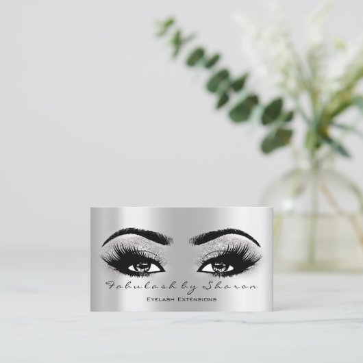 Carte De Visite Maquillage Parties scintillant à cils froncés VIP  (Debout devant)